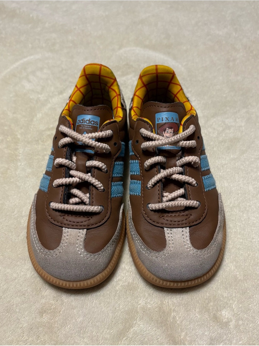 adidas Kids Brown, Blue & Yellow Toy Story Accent Sneakers